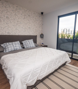 Recámara de Kaoba Juriquilla, departamentos en preventa en Querétaro